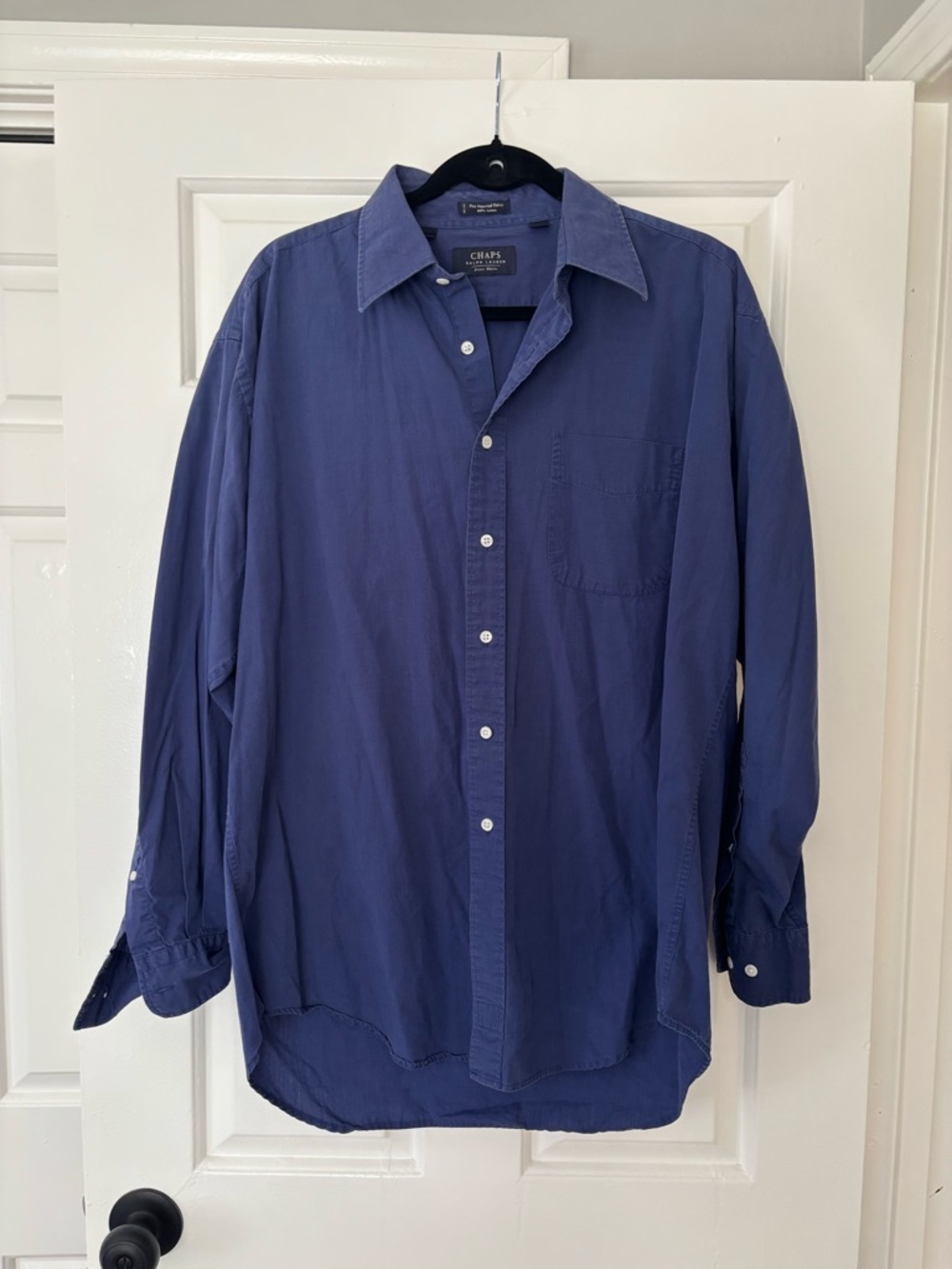 Chaps Ralph Lauren Blue Button Down Shirt Men’s - XL - 100% Cotton Classic Fit